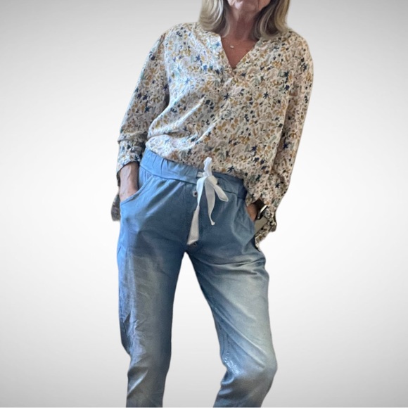 Rose & Thyme Floral Rayon Blouse XS - Picture 3 of 9